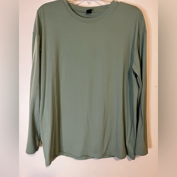 Shein EZWear Mint Green Long Sleeve Slogan Tee XS Love Yourself - Picture 3 of 3